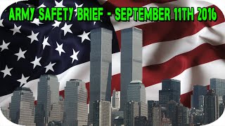 Army Safety Brief - Special September 11th Edition
