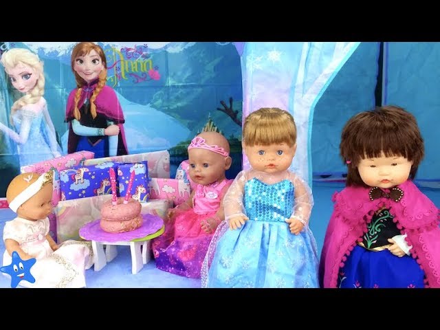 Muñecas Bebes Nenuco Ana y Ona Cumpleaños FROZEN Castillo Patines sobre  hielo Disfraces Diversión - YouTube