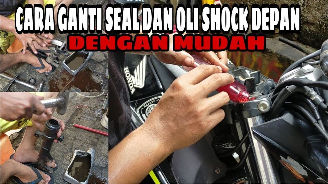 cara ganti seal shock depan motor honda new cb150r