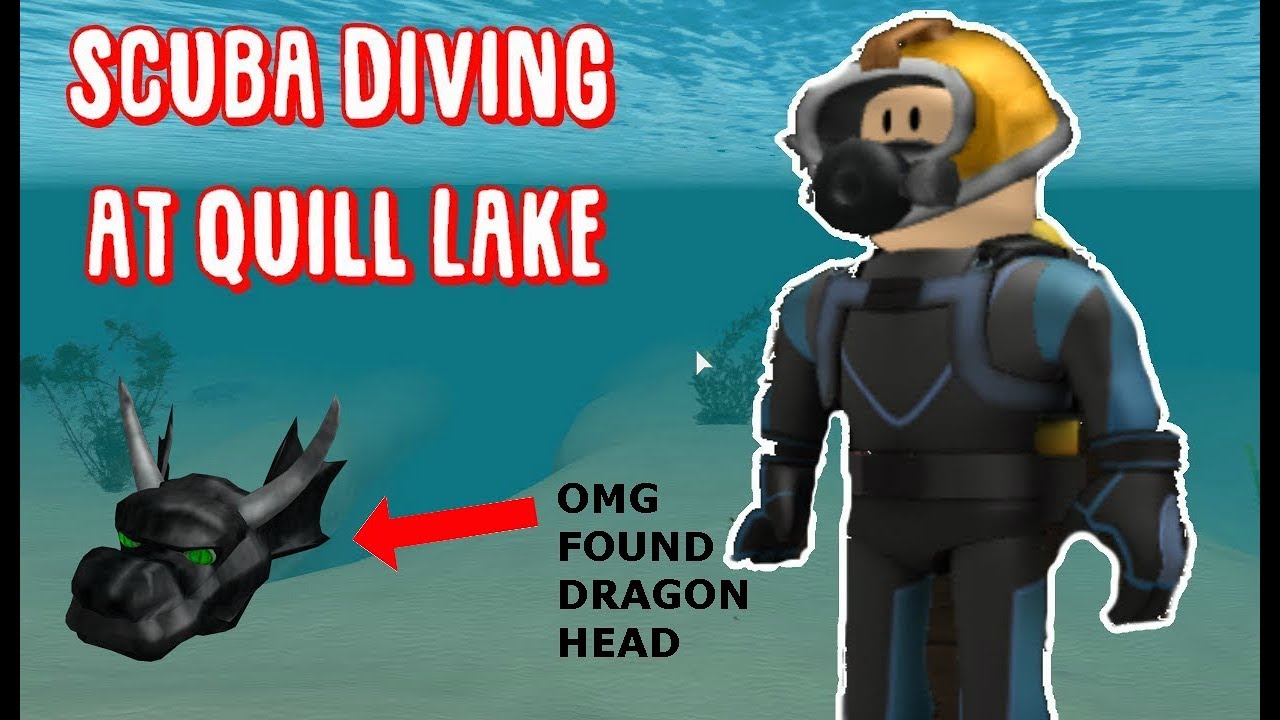 Found Dragon Head Roblox Scuba Diving At Quil!   l Lake Youtube - found dragon head roblox scuba diving at quill lake
