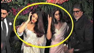 Aishwarya Rai And Shweta Nanda Cold Fight At Anushka Sharma  Virat Kohli Mumbai Reception