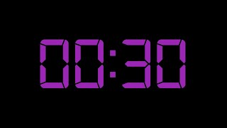 30 Seconds Countdown Violet Black Screen No Copyright