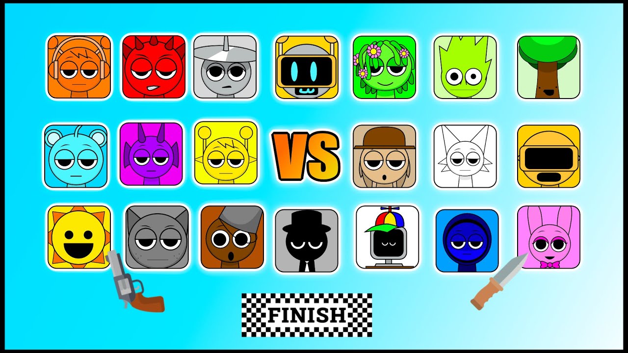 All Sprunki Battle Race - Chaos! Choose yout sprunki!! 💯🚀🎯