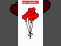 Cute Valentine Balloons Drawing ❤️🎈 | Easy Kids Art #valentinedraw #balloondraw #canada