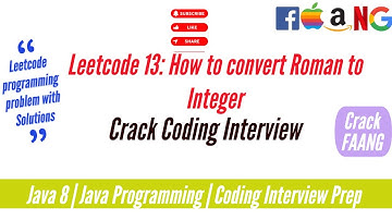 How to convert Roman to Integer  | Leetcode 13 Java solution  | Crack Faang | Crack Coding Interview