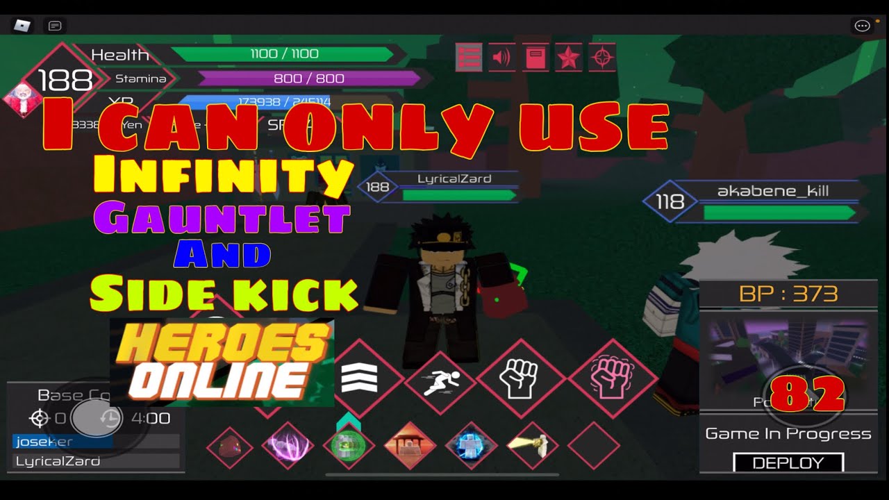 Playing Roblox Heroes Online Team Battles But I Can Only Use An Infinity Gauntlet And A Sidekick Youtube - roblox heroes online sidekicks