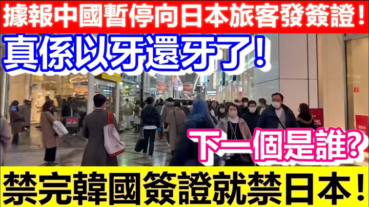 🔴據報中國暫停向日本旅客發簽證！真係以牙還牙了！禁完韓國簽證就禁日本！｜CC字幕｜日更頻道 - 天天要聞