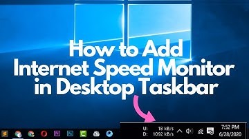 How to Add Internet Speed Meter in Desktop Taskbar Into Windows 10