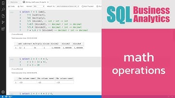 สอน SQL เบื้องต้น: การคำนวณทางคณิตศาสตร์ บวก ลบ คูณ หาร ยกกำลัง หารากที่ 2 ฯลฯ
