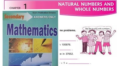 Natural Numbers And Whole Numbers Introduction | Dav public school Ch1 Introduction class 6 maths