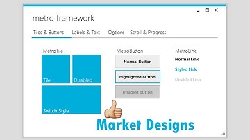 C# Tutorial | How to use Winforms Modern UI Metro Framework | Market Designs