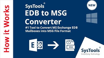 EDB to MSG Converter by SysTools | Top-Notch Tool to Convert Exchange EDB File to MSG File Format