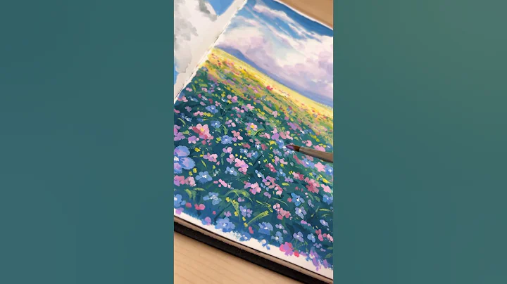 Trying Himi Twin set gouache   #gouacheart #gouachepaint #goachepainting