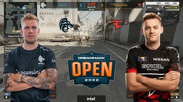 NORTH vs FaZe -  DUST2 map 1 - match 9-10th - DreamHack Open Fall 2020