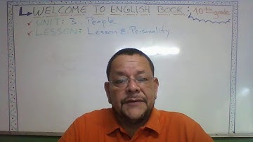 10TH GRADE UNIT 3 LESSON 8 PERSONALITY