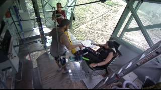 Avi does the 134 m Nevis Bungy Jump (AJ Hackett Bungy)
