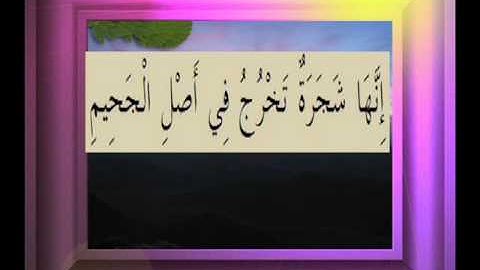 القرآن الكريم سورة الصافات الأية  64