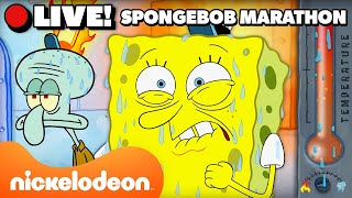 🔴 LIVE: SpongeBob's Most Extreme Weather Marathon! 🔥❄️ | Nickelodeon