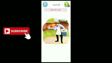 Brain Nurse Tricky Story Level 52 Help him cook