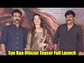 Sye Raa Narasimha Reddy Official Teaser Launch | Complete Event | #Chiranhjeevi #Ram Charan Tamannah