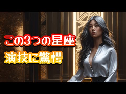 この3つの星座の演技に驚愕！人生は演技のようなものだったのか？