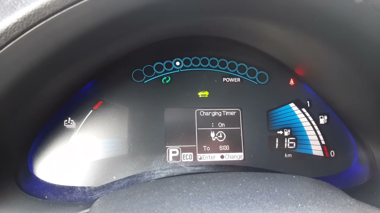 Таймер зарядки Ниссан Лиф. Как включить и настроить.