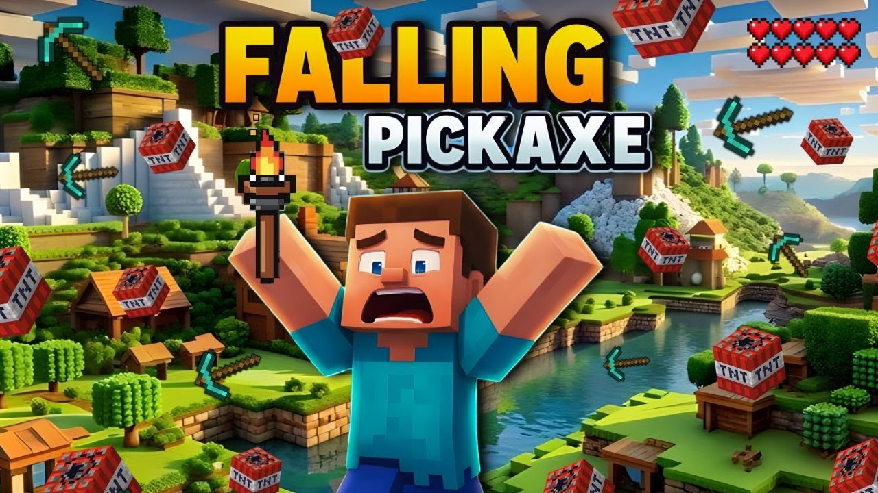 🔴 Minecraft Falling Pickaxe #shorts - YouTube