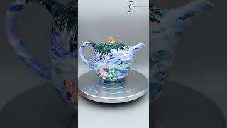 Hand‑Painted Koi Pond… On a Porcelain Teapot!