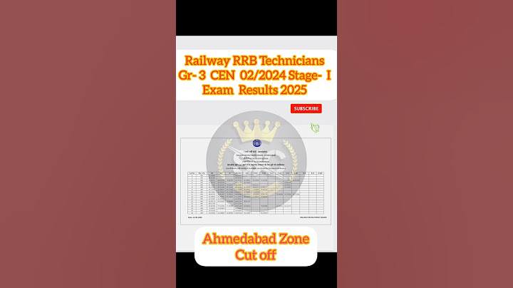 Railway RRB Technician Gr 3 Cut Off | Result #job #railway #technician #railwayrecruitment #rrbs