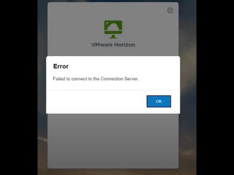 VMware Horizon 8 - Fix to Error 