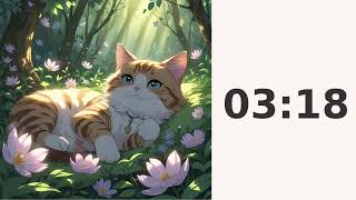 SILENT Cute cat timer | five minute timer | 5 min timer | classroom timer SILENT