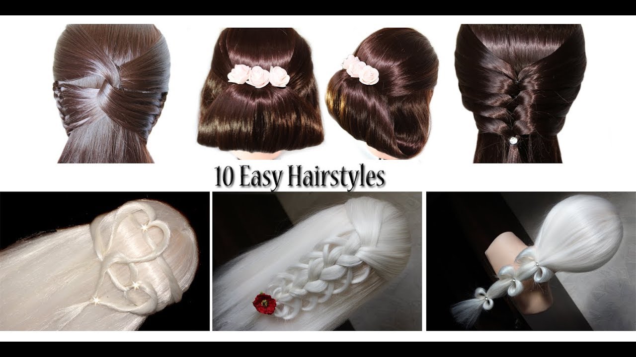 TOP 10 Easy Hair Style for Long Hair || Ladies Hair Style - YouTube