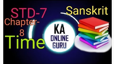 STD-7#Subject-Sanskrit#Chapter-8#Time#Textbook#