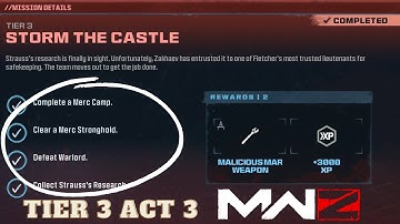 Storm The Castle (SOLO) Tier 3 Act 3 MWIII Modern Warfare Zombies MWZ