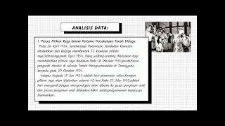 KAJIAN KES SEJARAH : PILIHAN RAYA