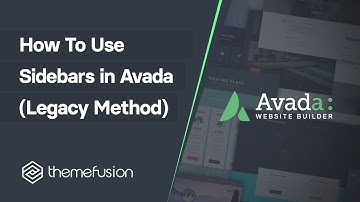 How To Use Sidebars in Avada (Legacy Method)