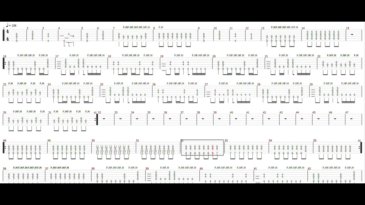 TAB】キメラ / 明日の叙景 rhythm guitar (Chimera / Asunojokei
