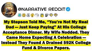 My Stepson Told Me, “You’re Not My Real Dad—Just Keep Paying” At His College Acceptance Dinner. My