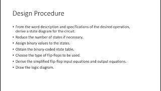 Design Procedure: Synthesis Using D Flip-Flops