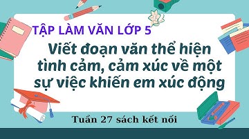 Viết đoạn văn thể hiện tình cảm, cảm xúc về một sự việc khiến em xúc động - Tiếng việt lớp 5