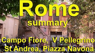 Rome Campo Fiore V Pellegrino S Andrea P Navona
