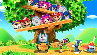 Mario Party Superstars Minigames - Thomas Vs Mr Krabs Vs Pomni Vs Tom (Hardest Difficulty)