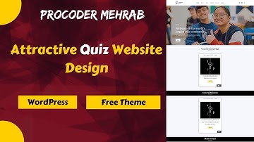 Attractive Quiz Game Website Design With WordPress Astra Free Theme | Procoder Mehrab