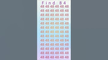 Find 👉 84 😱🧩 the odd number #shorts #iqtes