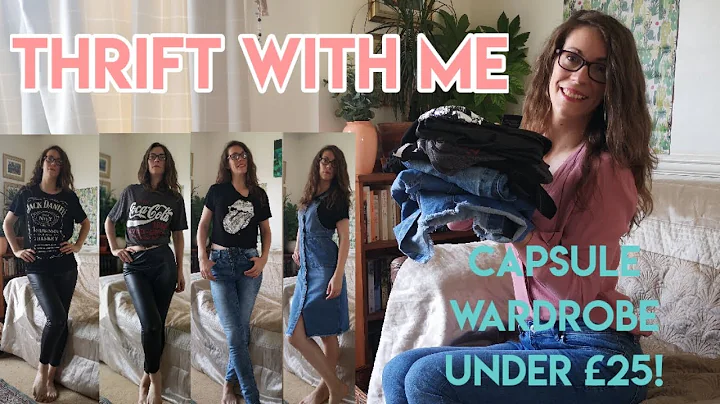 Thrift With Me | Capsule wardrobe for under £25! Thrift haul and try on
