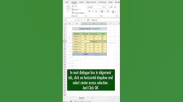 Center Across Selection in Excel | Excel Tips