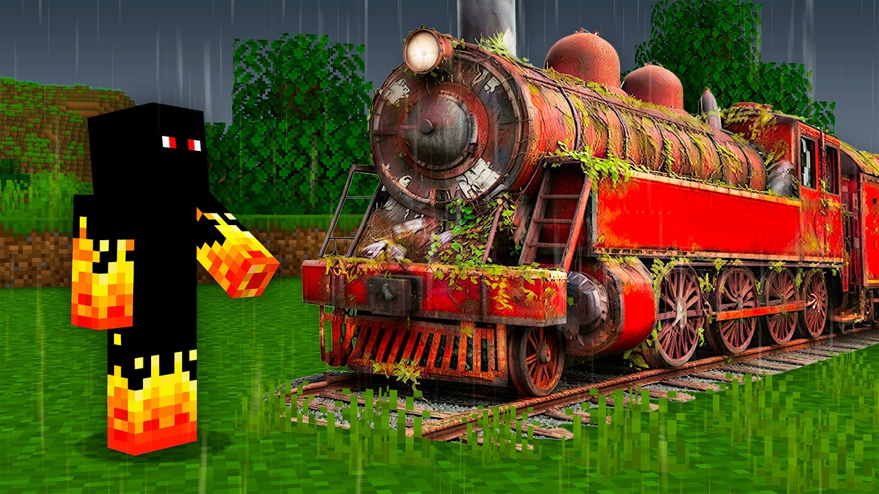 ATHOS ENCONTROU UM TREM REALISTA ABANDONADO NO MINECRAFT