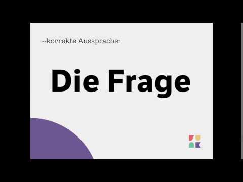 Die Frage - Korrekte Aussprache der funk Formate - Die Frage - Korrekte Aussprache der funk Formate