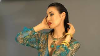 Magazine Photoshoot with Beautiful Mongolian Model -- Wearing L'Antionio Resort Wear