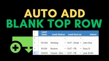 Automatically Insert a New Top Row in Google Sheets with Apps Script